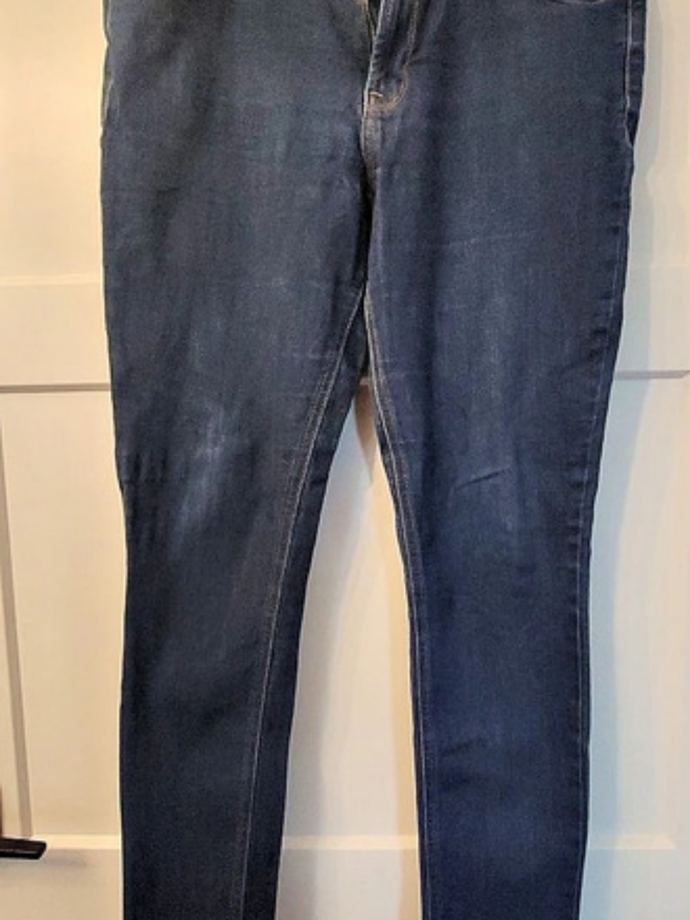 Old Navy Mid-Rise Super Skinny Tall Jeans Women's Jeans Waist 14 Blue Skinny